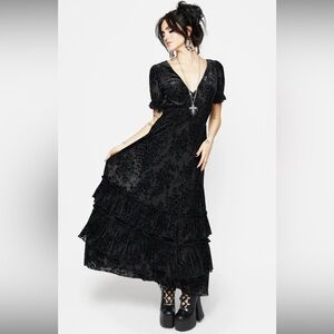 Lilias Devoré Tiered Maxi Dress [OUT OF STOCK ONLINE]